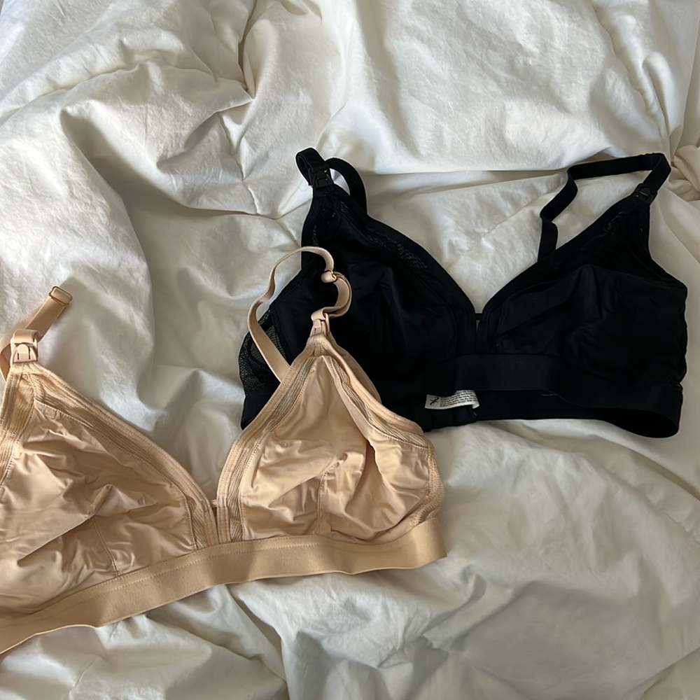 Lively mesh trim nursing bralettes